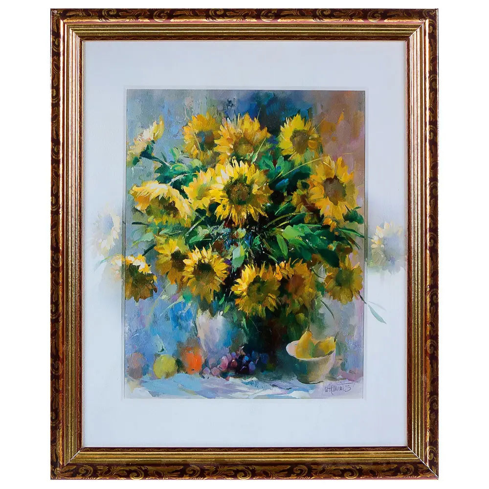 Постер в раме 40х50 см «Букет подсолнухов» Santreyd STLM-2144216