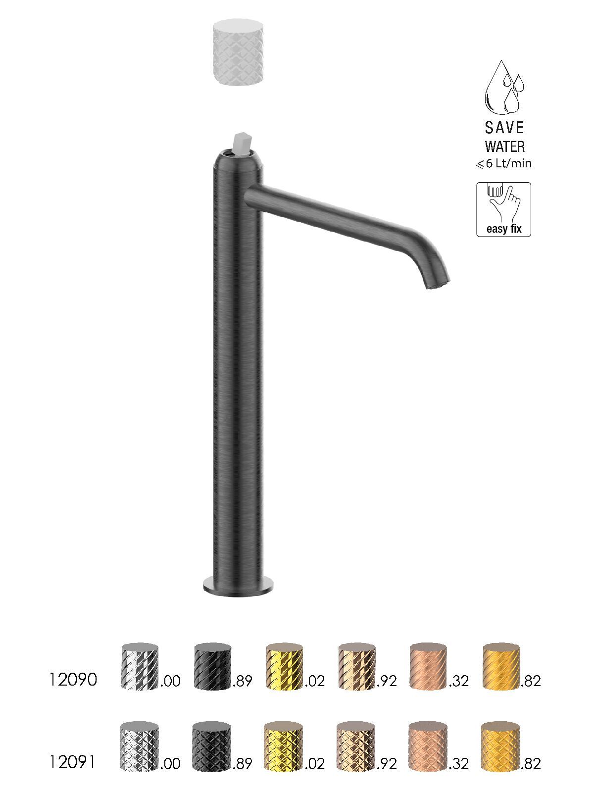 Смеситель для раковины с высоким верхом без слива Rubinetterie Frattini Pepe XLS ARCH-00056144 - Вид №2