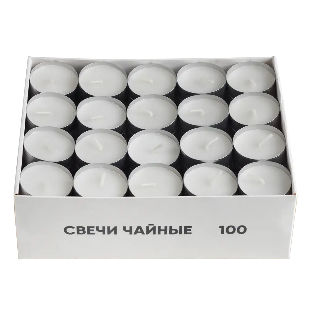 Набор свечей чайных белый 100 шт 85117202 STLM-2014574 Santreyd  - Вид №2