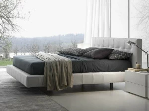 Presotto Двуспальная кровать с обивкой и изголовьем капитоне Omega | letto