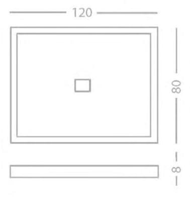 PIMAR Встраиваемый прямоугольный душевой поддон из камня Лечче  Ab9  - Вид №1