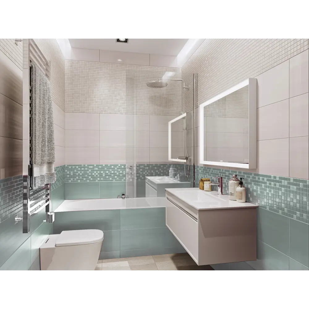 Декор настенный Сенсус25x75см цвет мятный Santreyd STLM-2195438 - Вид №3