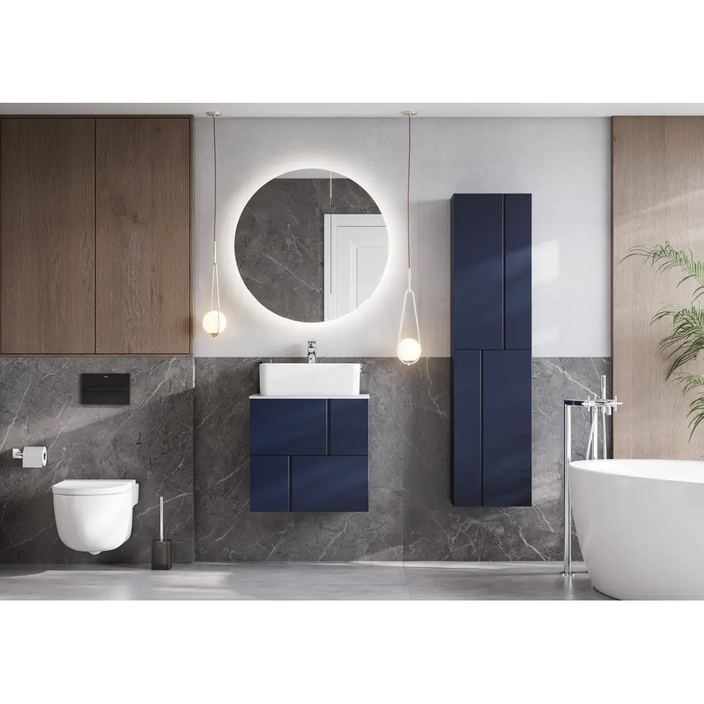 Тумба под раковину подвесная Roca Pilar 60 см цвет синий STLM-2120146 - Вид №7