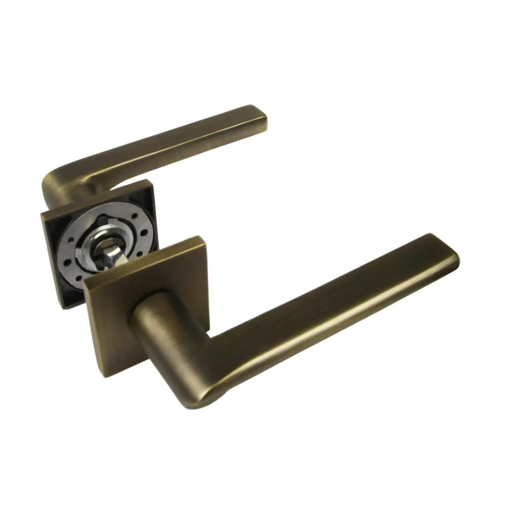 Дверная ручка на розетке KREAFORTA Паудер без запирания цвет бронза STLM-2012203