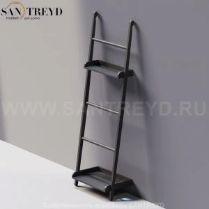 Agape STAIRS Вешалка для полотенец с двумя полками под темный дуб ACOM0545NRW