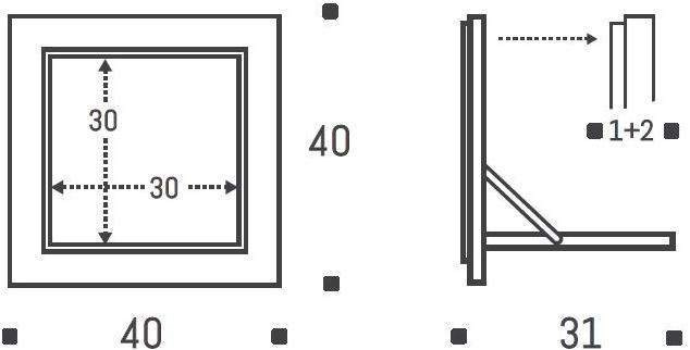 AMBIVALENZ Складная фанерная полка Fläpps shelf 40×40-1 Fl020048 - Вид №4