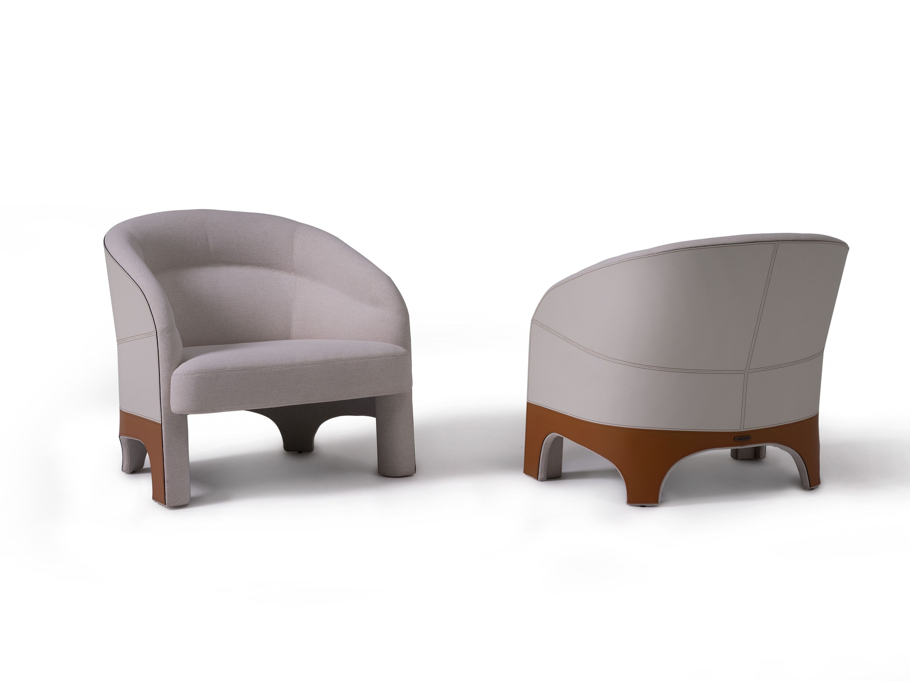 Кресло из ткани и кожи Casa Covre ADELAIDE ARCH-00080885