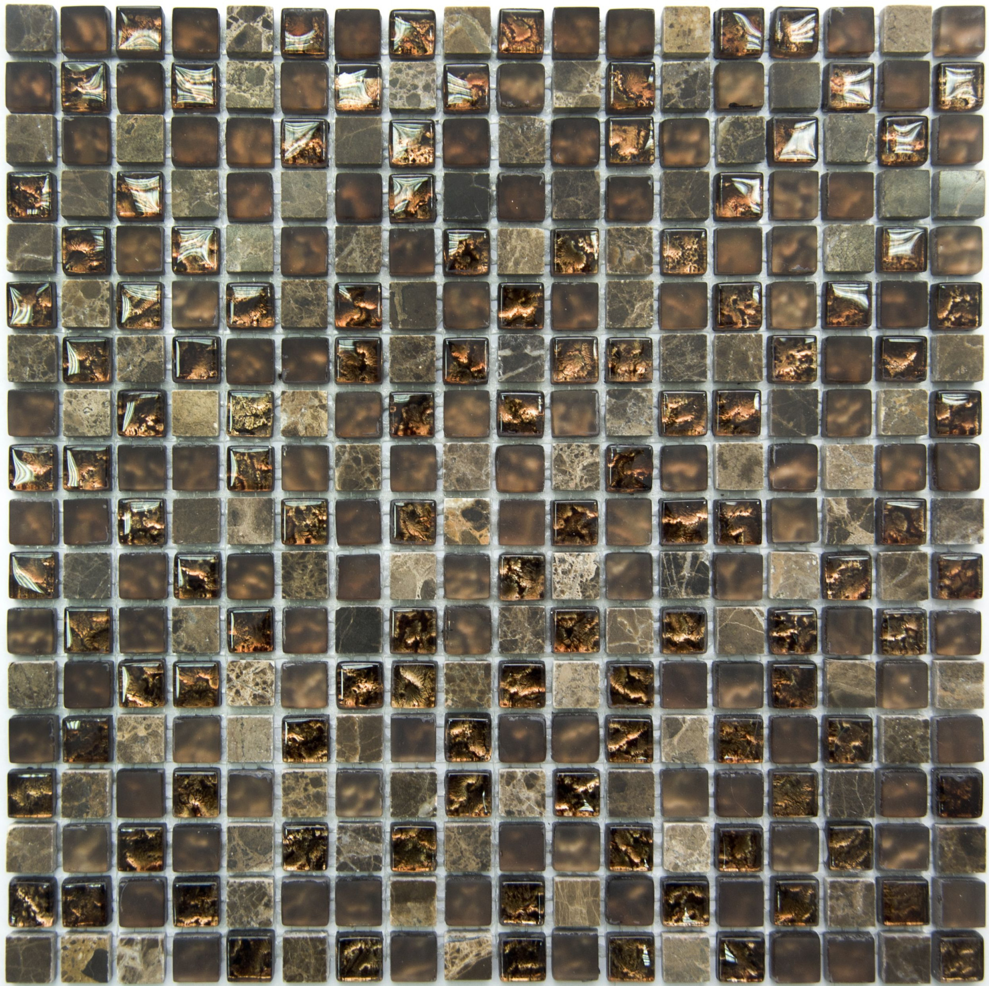 Мозаика стеклянная с вкроплениями природного камня S-834 SN-Mosaic Exclusive 