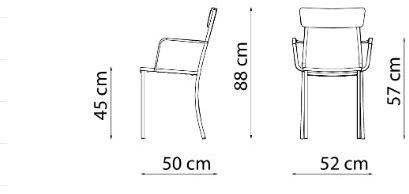 Vermobil Штабелируемый металлический садовый стул с подлокотниками Mogan Mg312 - mg310 - Вид №9