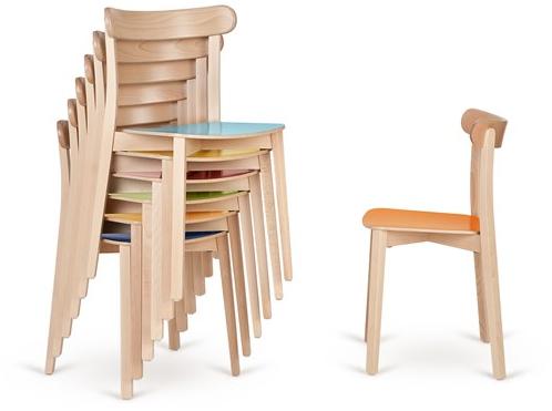 Paged Штабелируемый деревянный стул со встроенной подушкой Icho sun-id-1426748 - Вид №3