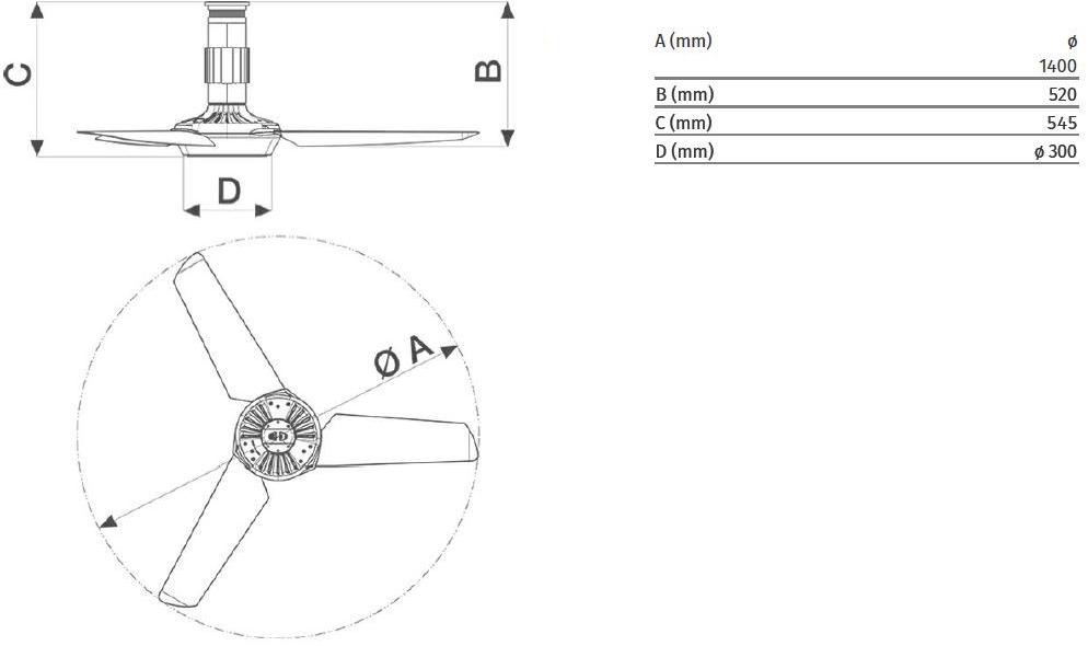 Vortice Потолочный вентилятор Nordik air design 61031 - Вид №3