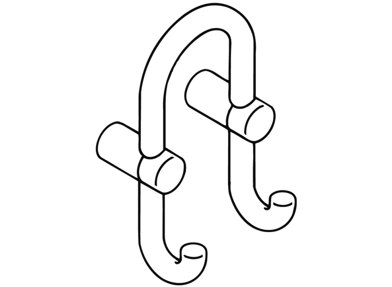 801.90.040 Двойной крючок для гардероба HEWI System 111 | Polyamid  - Вид №5