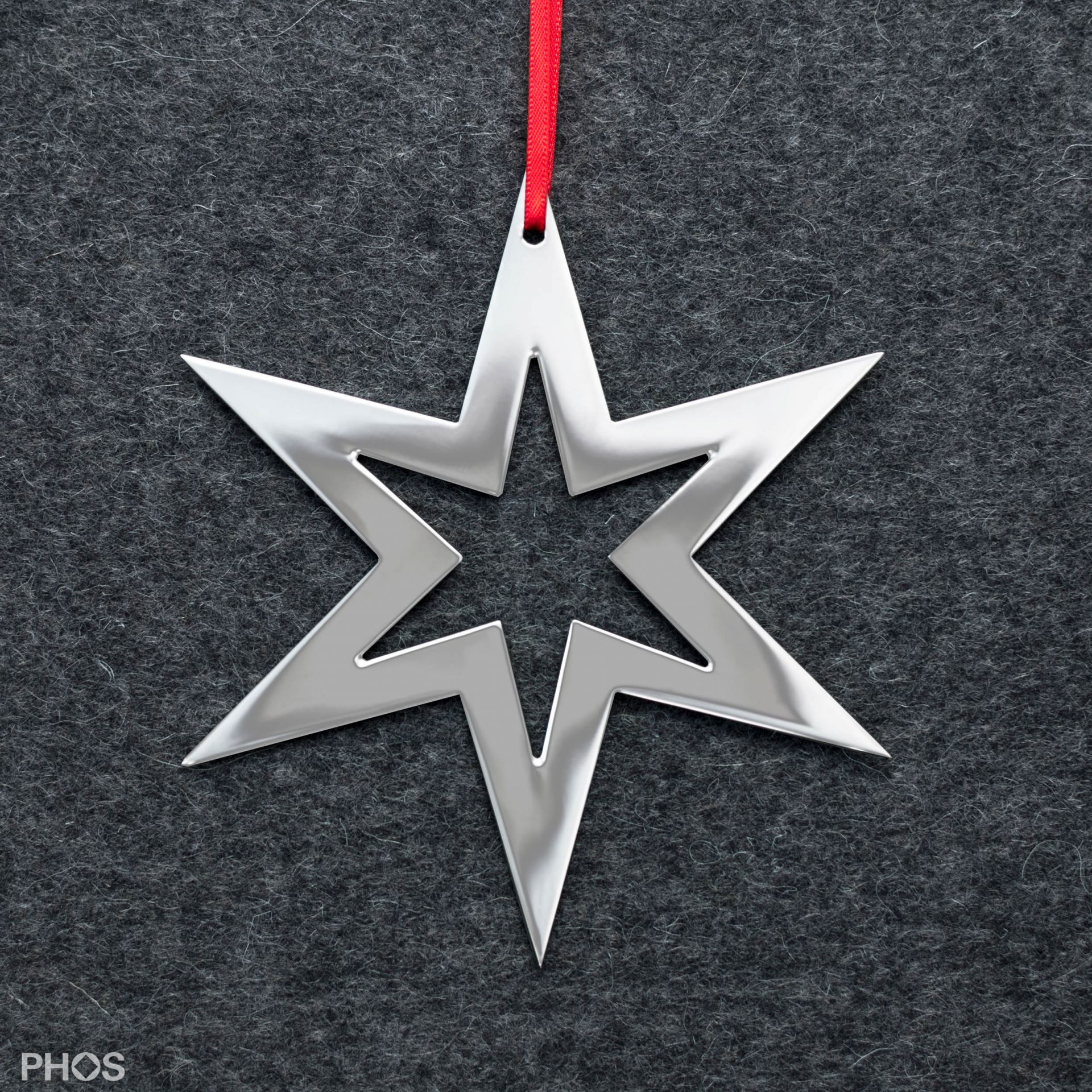 STERN1KP Poinsettia centauri-1, 6-конечная, из блестящей полированной нержавеющей стали PHOS 