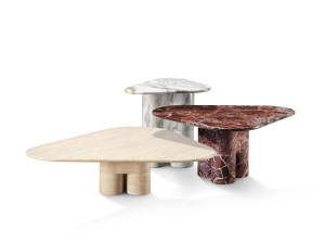 Низкий мраморный журнальный столик