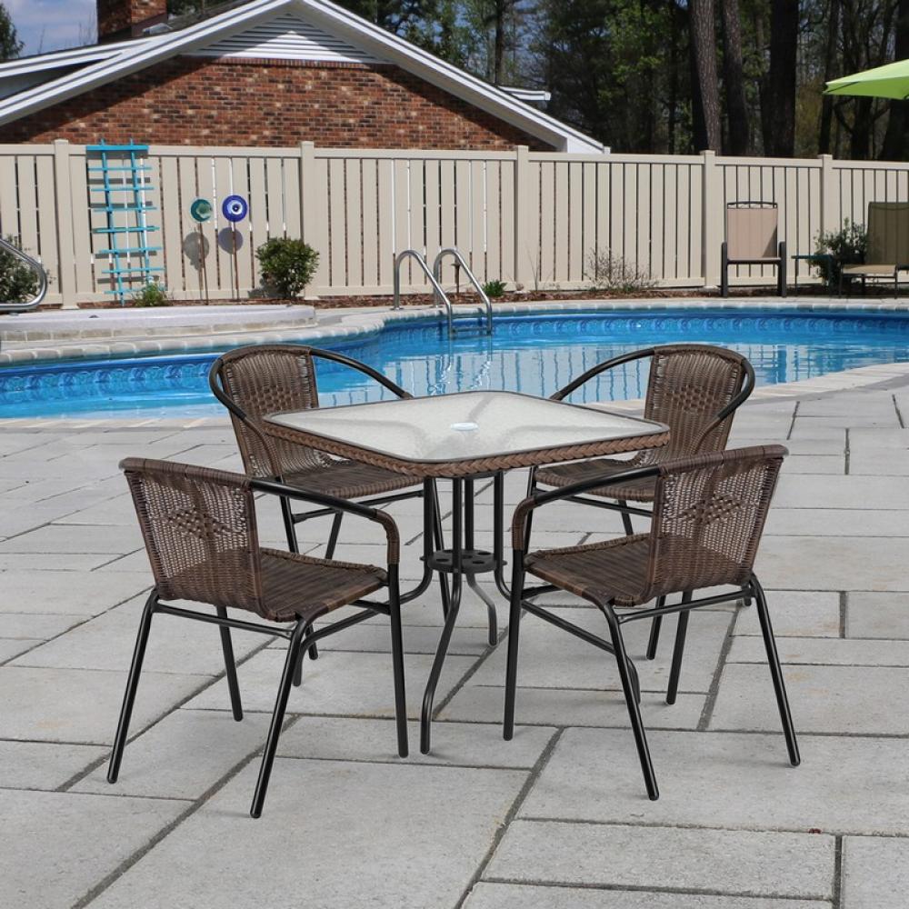 TLH-037AR3/070SR-70х70 R-05 Cappuccino 4Pcs Комплект мебели Асоль-3 TLH-037AR3/070SR-70х70 R-05 Cappuccino (4+1) Afina 