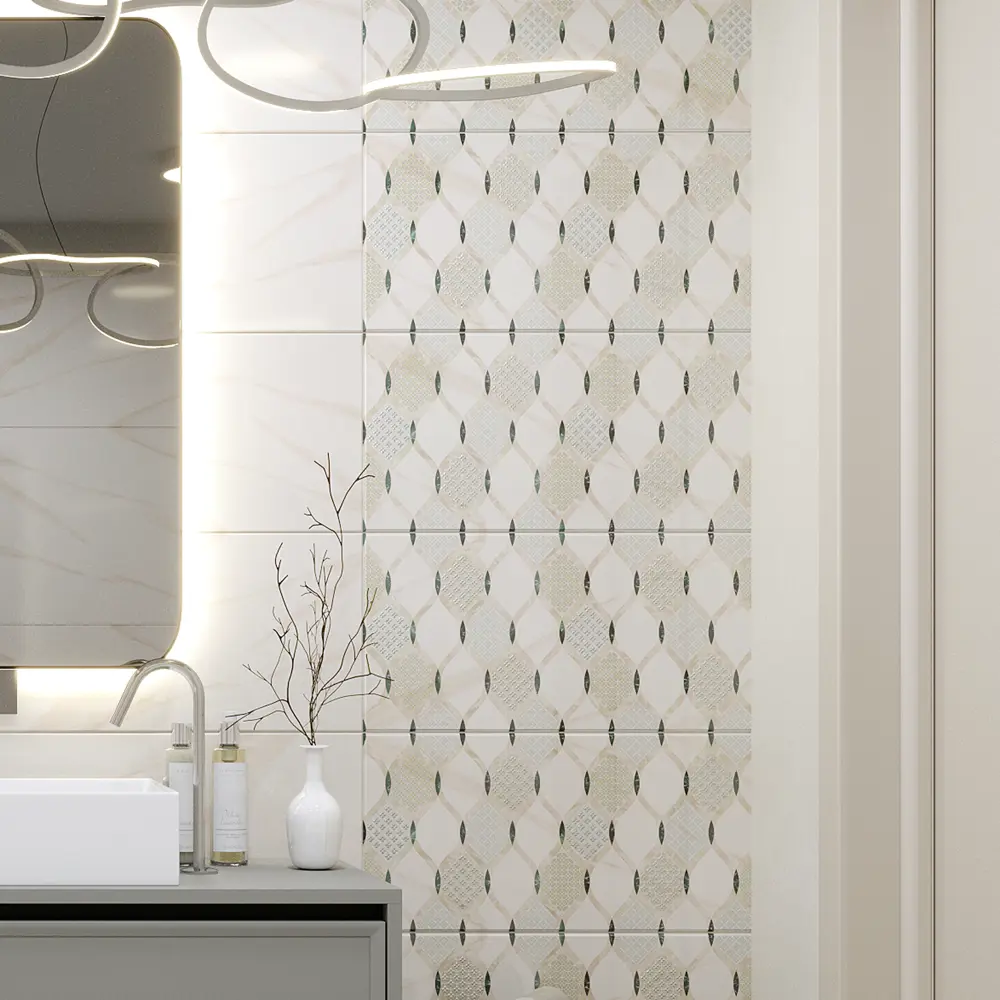 Плитка настенная Azori Astra Arabesco 31.5x63 см 1.79 м² матовая цвет бежевый STLM-2196984