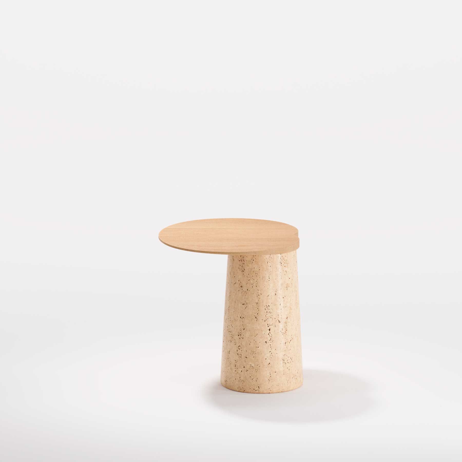 Овальный журнальный столик из дерева и травертина Wewood Anchor ARCH-00117262 - Вид №9