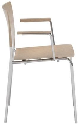 Andreu World Стул штабелируемый из дуба с подлокотниками и открытой спинкой Sit So1208 - Вид №4