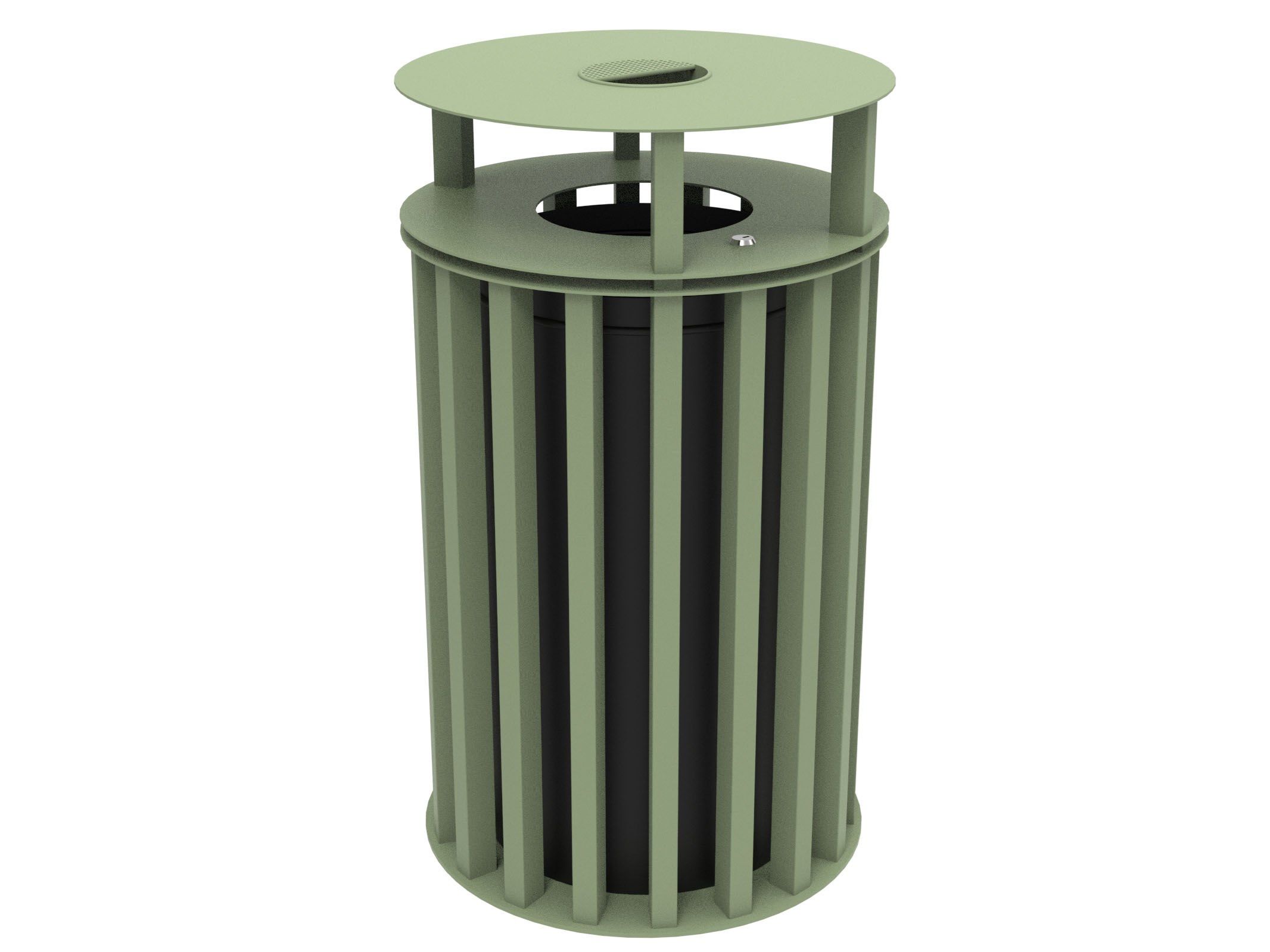 Оцинкованная стальная корзина для мусора с пепельницей Lazzari Динамо ARCH-00058102 - Вид №27