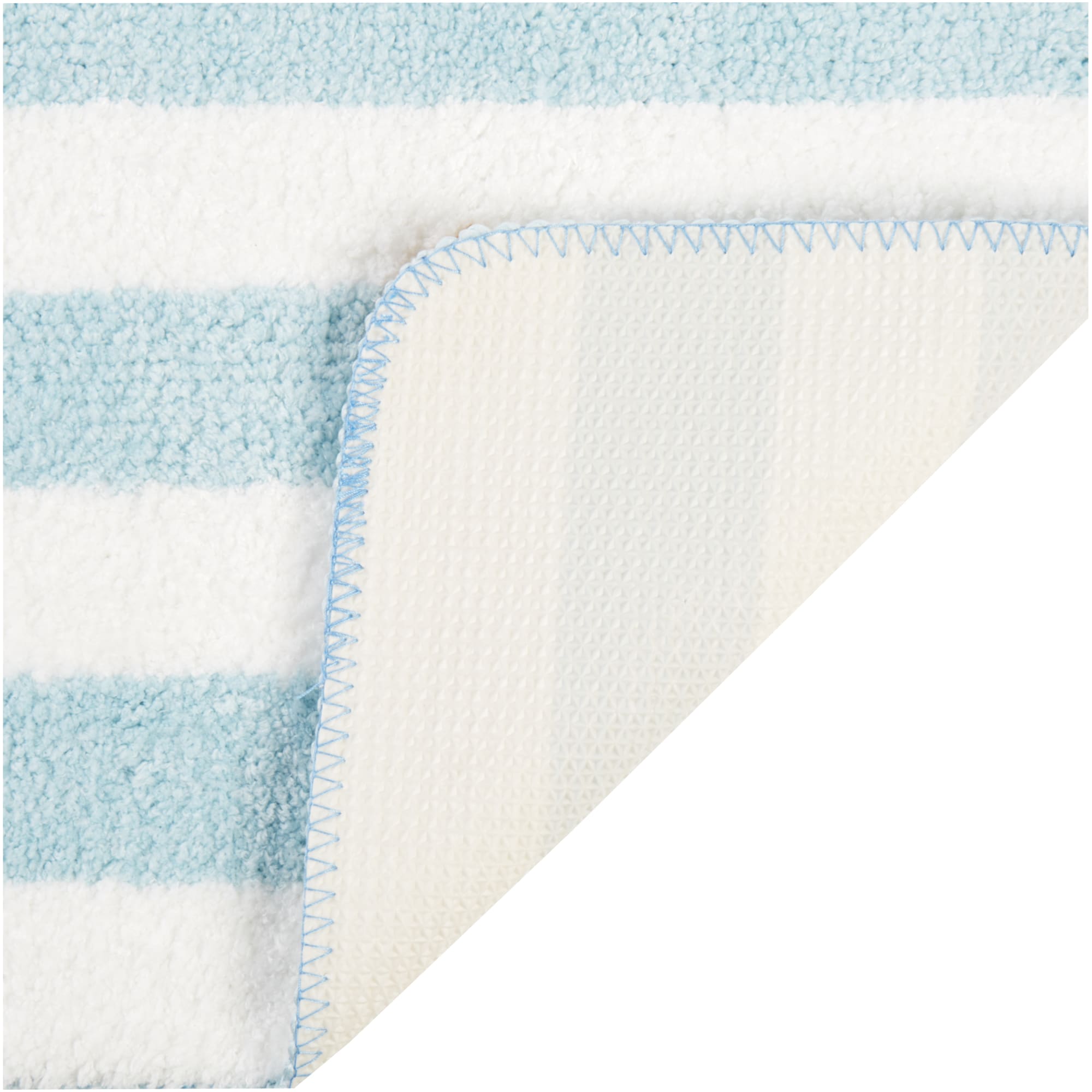 82392199 Коврик для ванной комнаты 45x70 см цвет голубой/белый Passo Santreyd  - Вид №2