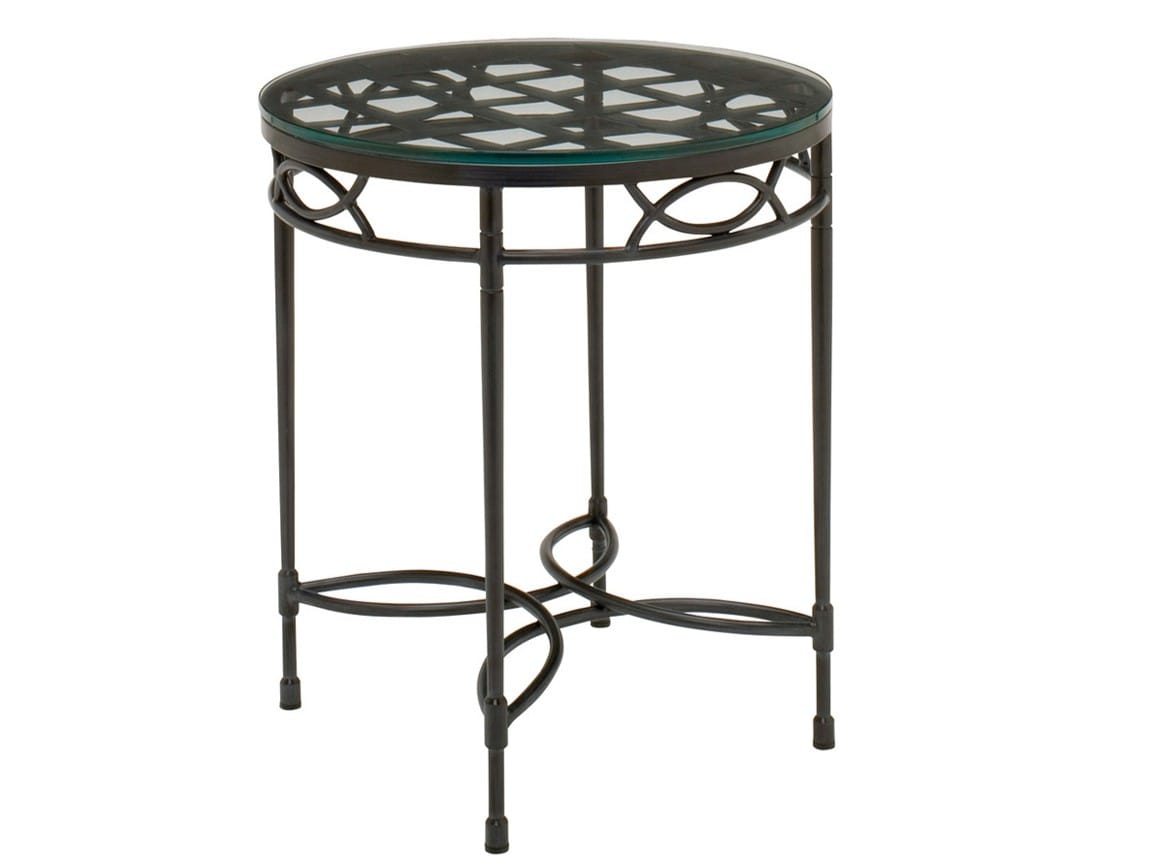 Круглый журнальный столик из нержавеющей стали и стекла JANUS et Cie ARCH-00047288 - Вид №6