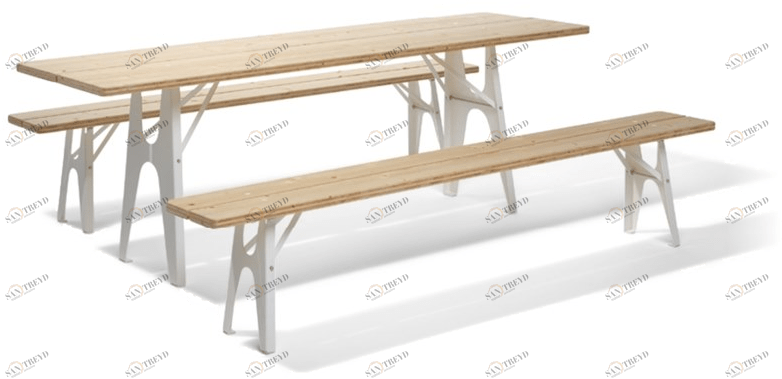 Richard Lampert Скамейка из дерева и стали Ludwig sun-id-1374849