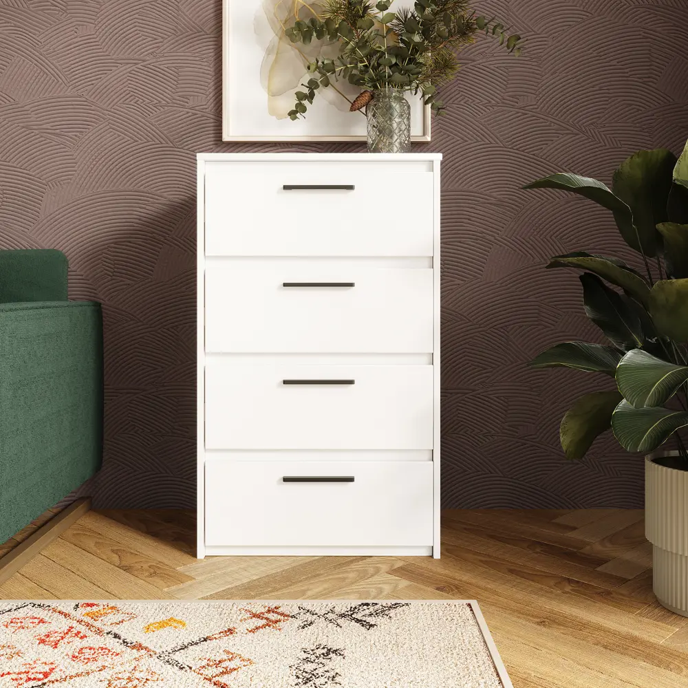 Комод ЛИОН белый с 4 ящиками - компактное хранение для спальни 89433652 Santreyd STLM-1581213 - Вид №11