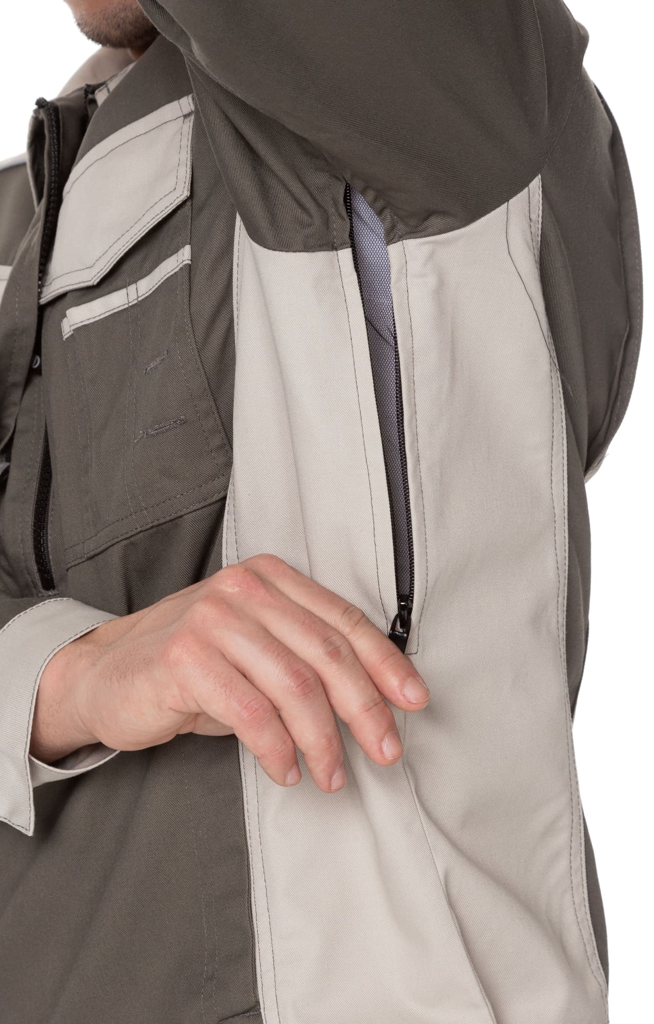 4991523 Костюм  NEW 2 серый хаки с серым песком STATUS  Летняя спецодежда  размер 64-66/182-188  - Вид №11