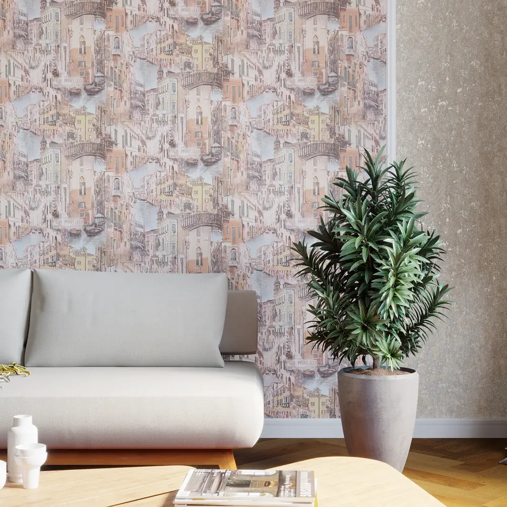 Обои флизелиновые Lucia бежевые 1.06 м PP71538-21 Santreyd STLM-2079221 - Вид №2