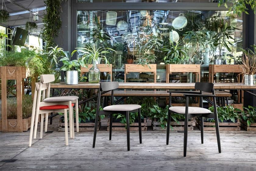 Miniforms Штабелируемый деревянный стул с подлокотниками Claretta sun-id-1481939 - Вид №1