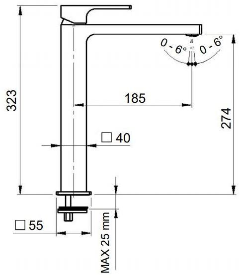 Remer Rubinetterie Смеситель для умывальника, однорычажный Absolute Au-10, au-10l - Вид №3