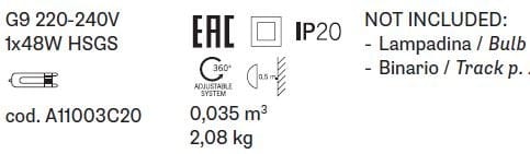 Освещение трека Fabbian Beluga White ARCH-00055459 - Вид №3