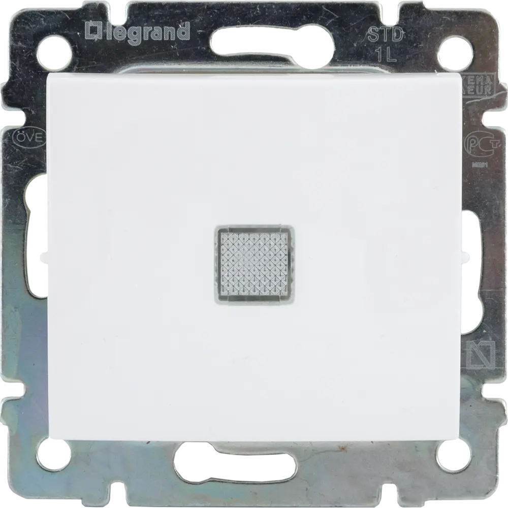 Выключатель Legrand «Valena» 1 клавиша, с подсветкой, цвет белый STLM-2202110