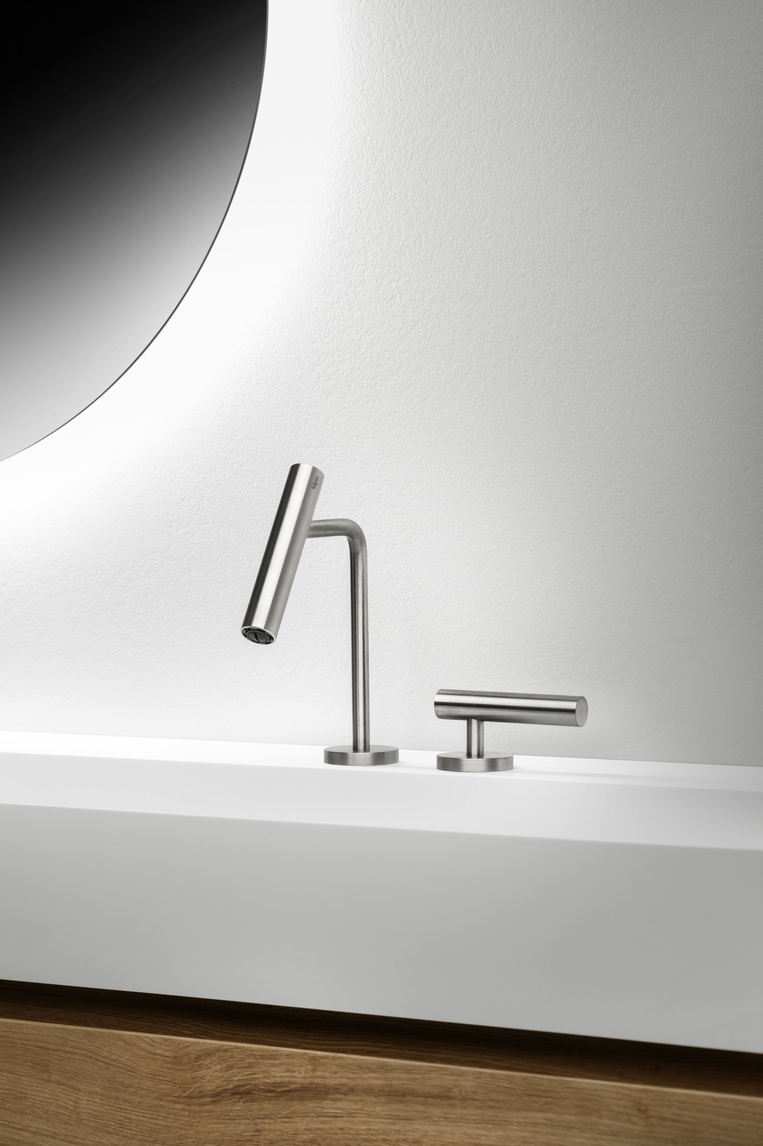 Смеситель для раковины из нержавеющей стали с 2 отверстиями Falper цилиндр ARCH-00135591 - Вид №4