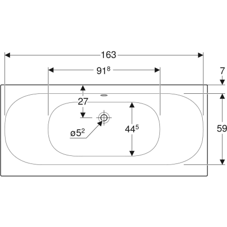 554.045.01.1 Прямоугольная ванна Geberit Soana, с узкими краями, Duo Geberit  - Вид №12