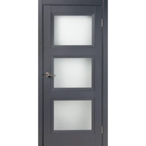 Комплект двери Трилло со стеклом 90x200 см Hardflex цвет грей легно с добором 200 мм 89432076 STLM-2008115