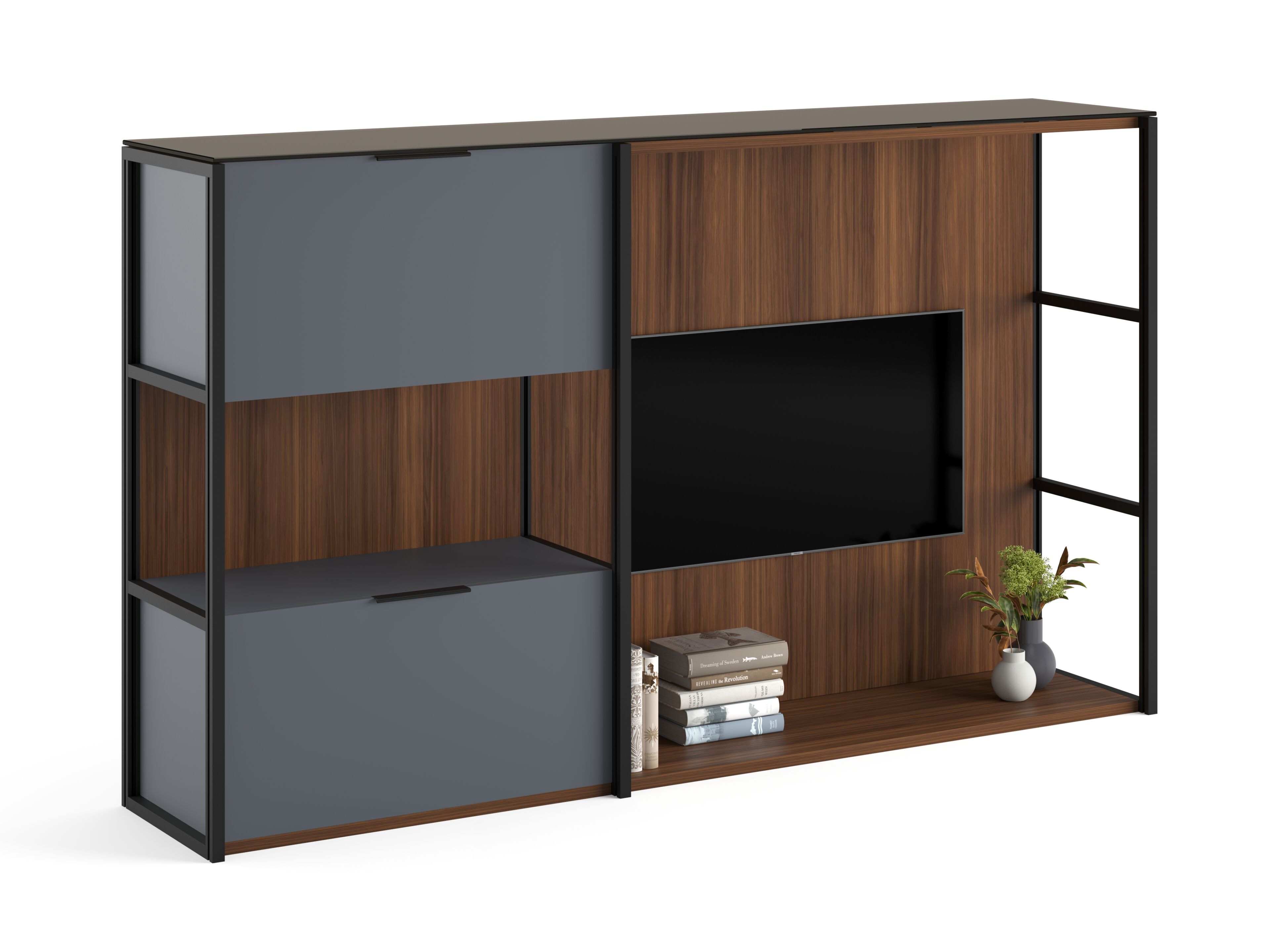 Деревянная оборудованная стена с подставкой для телевизора Ersa Rhythm ARCH-00018668