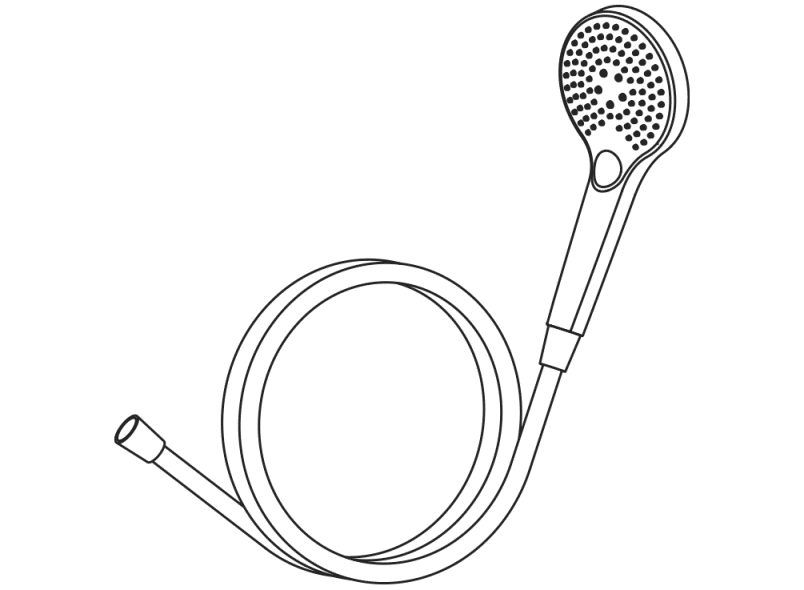 950.33.E079 Комплект ручного душа и шланга для душа HEWI Universalprodukte  - Вид №2