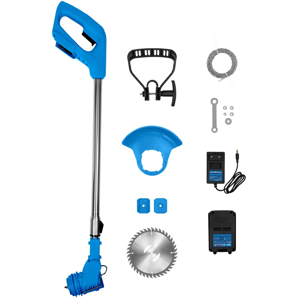 Аккумуляторный триммер Vertextools VCT-21-1SET для ухода за газоном 89401213 STLM-1564641 - Вид №1