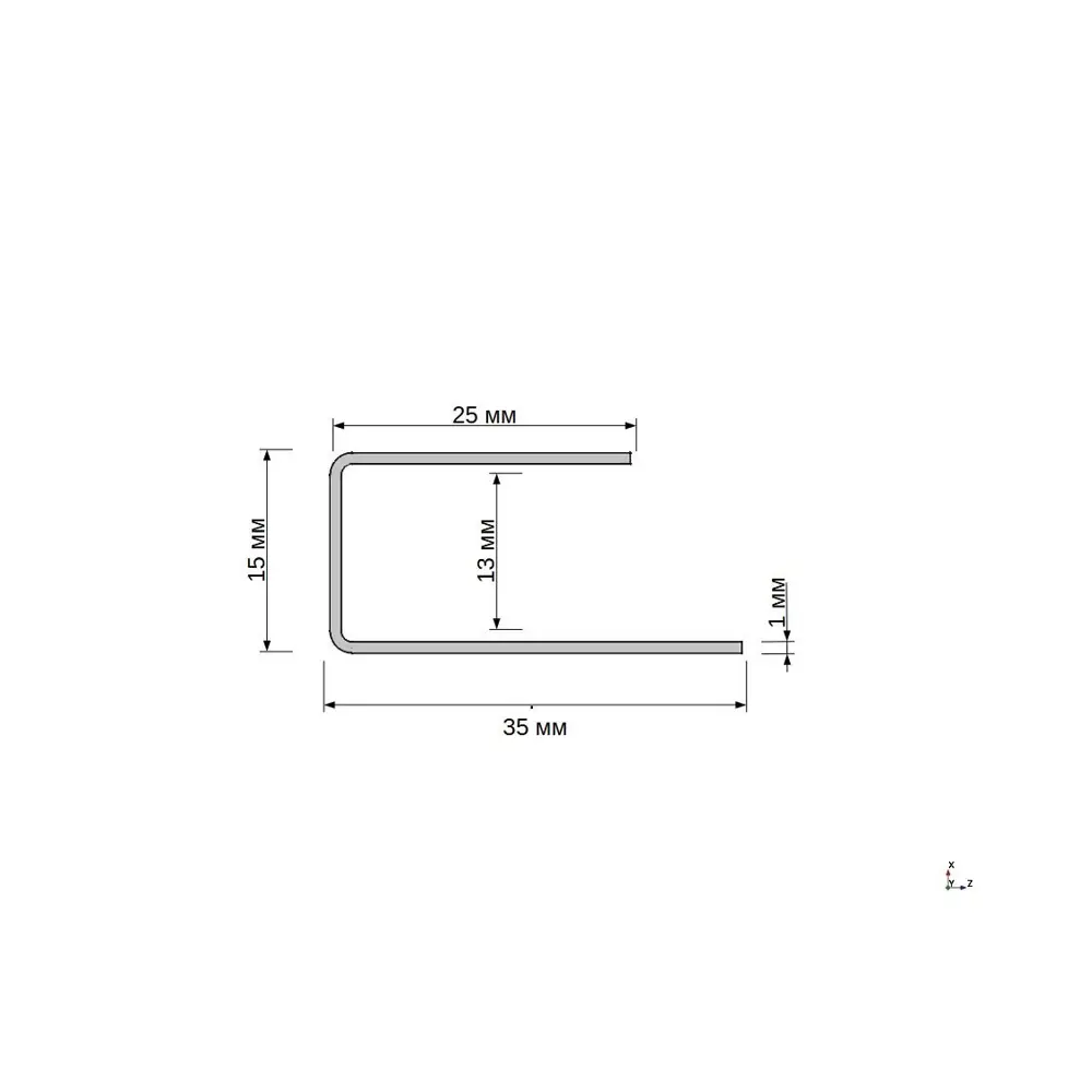81930427 Профиль ПВХ 2700x25x12 мм цвет дуб STLM-1013059 Santreyd  - Вид №1
