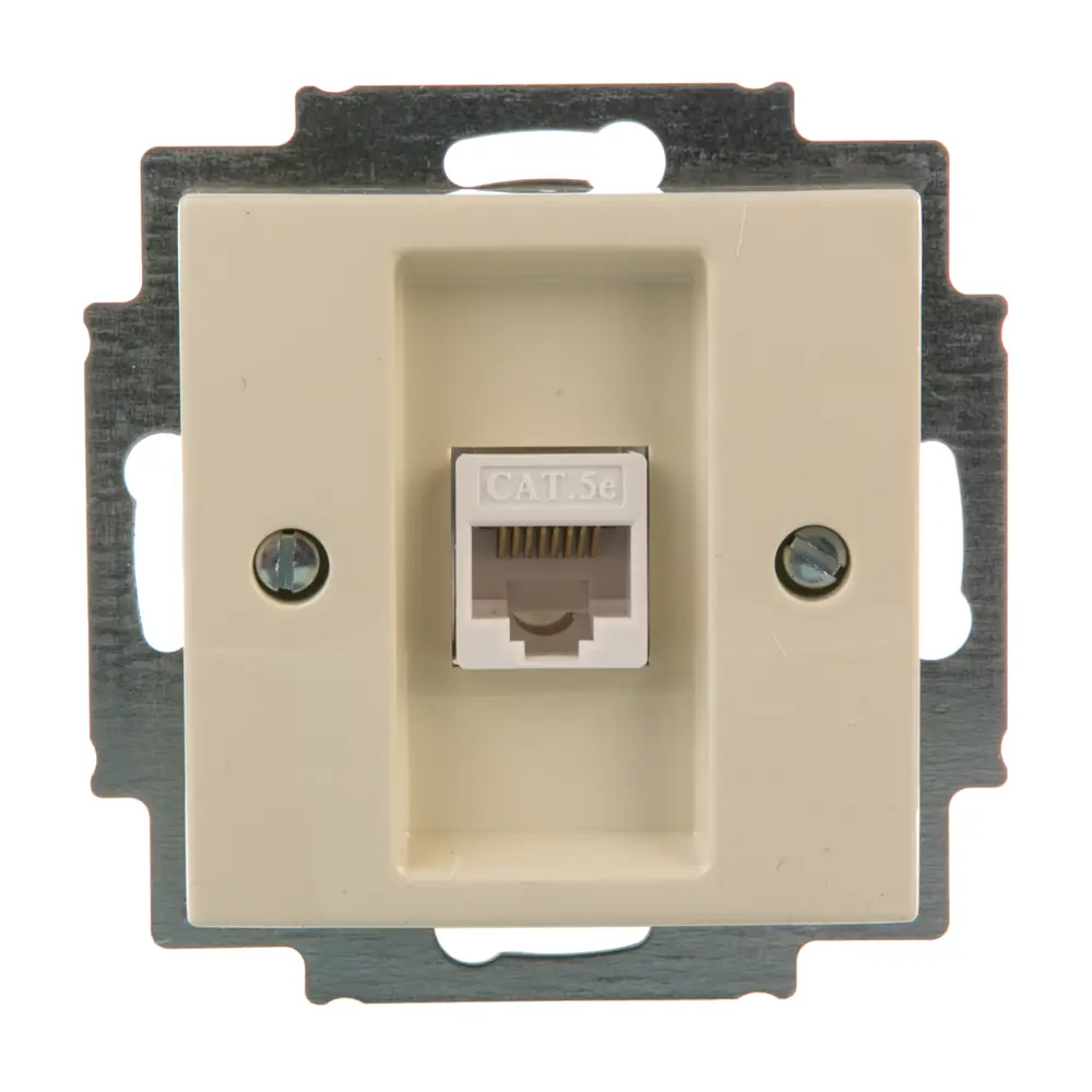 Розетка компьютерная встраиваемая ABB Basic 55 RJ45, цвет бежевый STLM-2142147
