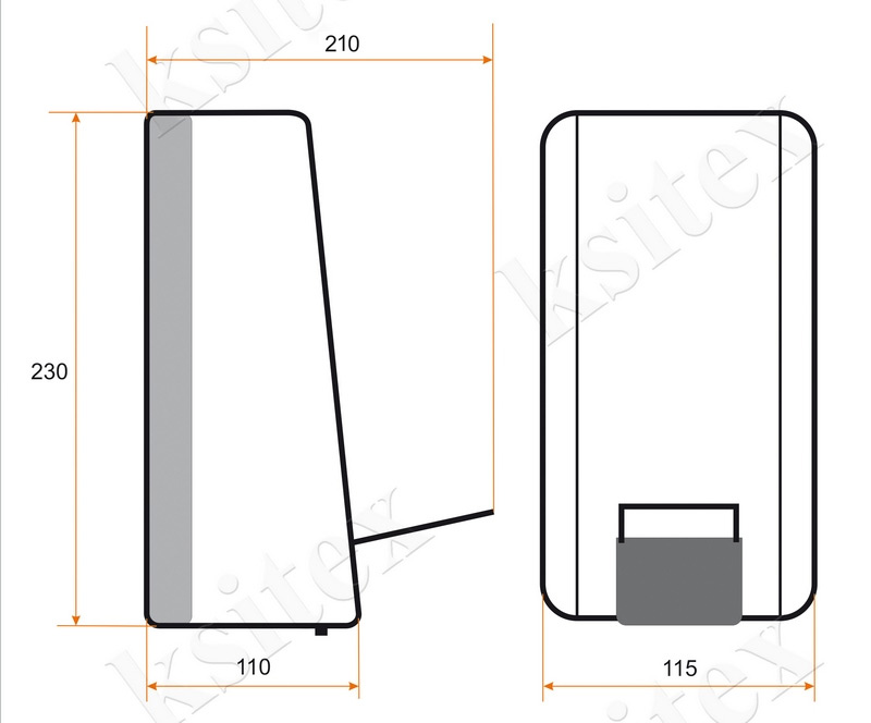 304009421 Локтевой дозатор дез. средств ED-1000 KSITEX  - Вид №3