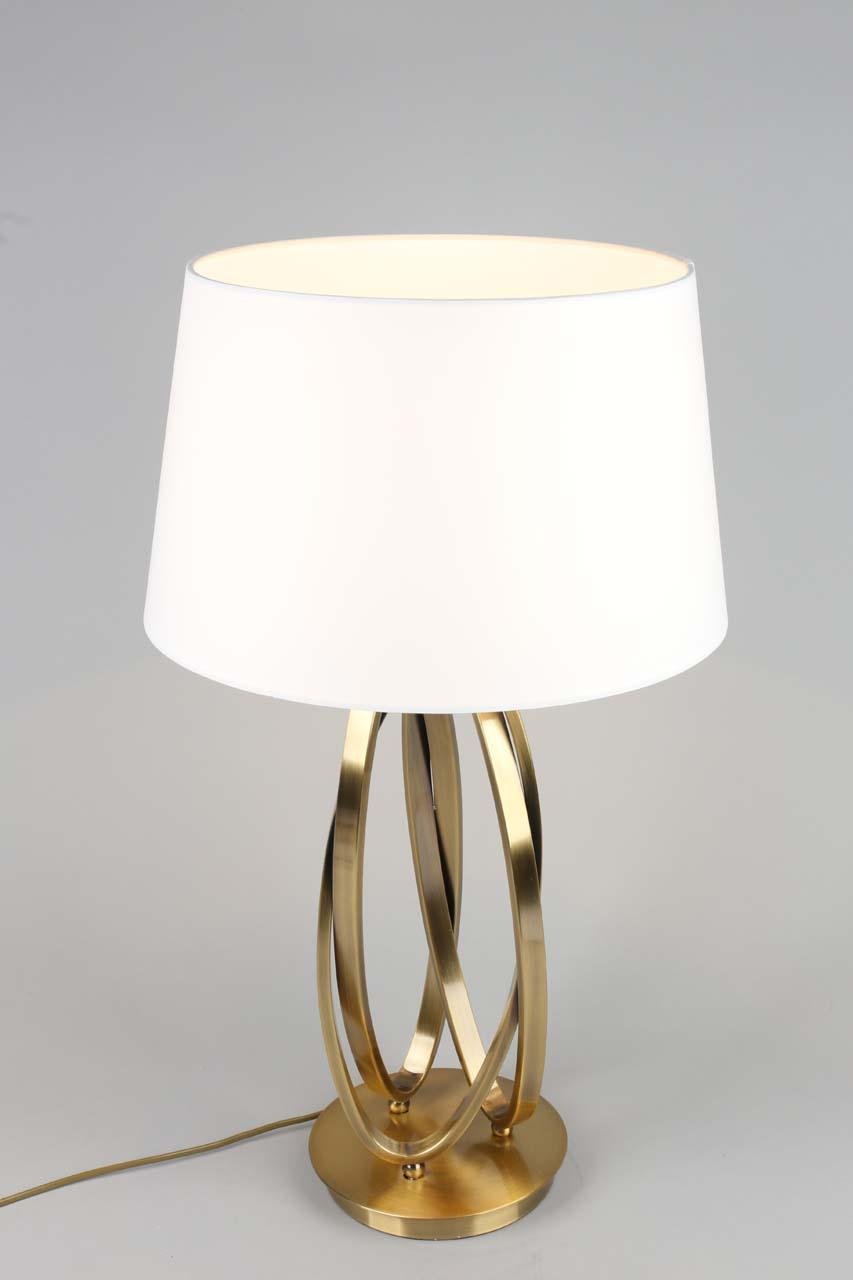 Настольная лампа золотая с белым абажуром Bardolino OML-83704-01 OMNILUX ИНТЕРЬЕРНЫЕ 00-3834829 Белый;золото  - Вид №3