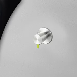 Запорный вентиль глянцевая сталь с зеленой ручкой Toki Radomonte TKI50CIL23