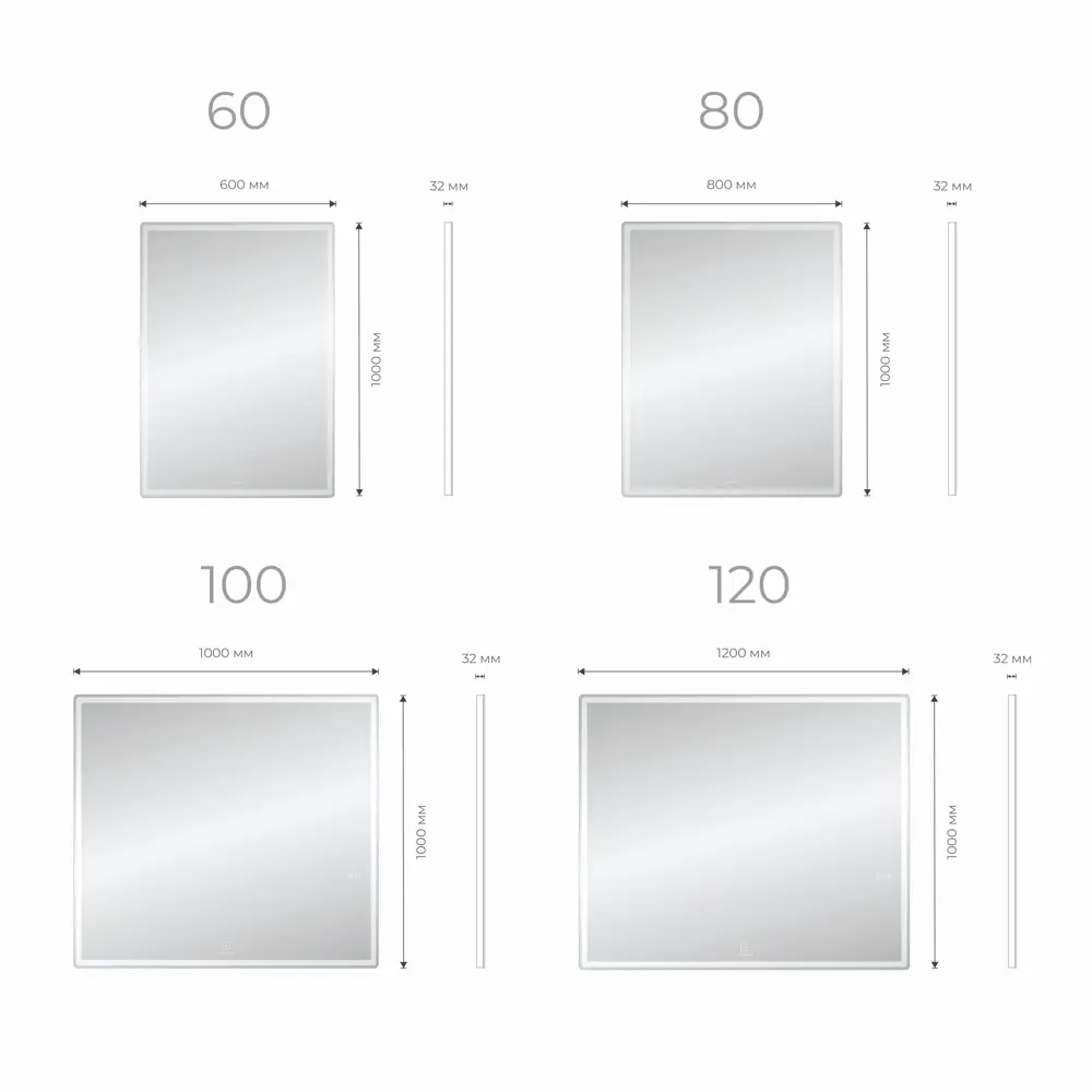 Зеркало для ванной Vigo Mirti Comfort с подсветкой 120x100 см STLM-2136115 - Вид №4
