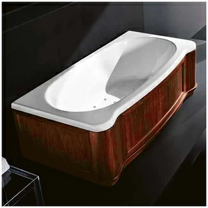 Ванна Gruppo treesse New Classic Young STA-V674C-DX-WO белая с аэромассажем прямоугольная правая дерево орех