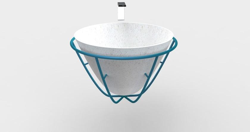 Подвесная раковина настенная овальная Manufatti Viscio  белая sun-id-1402212 - Вид №1