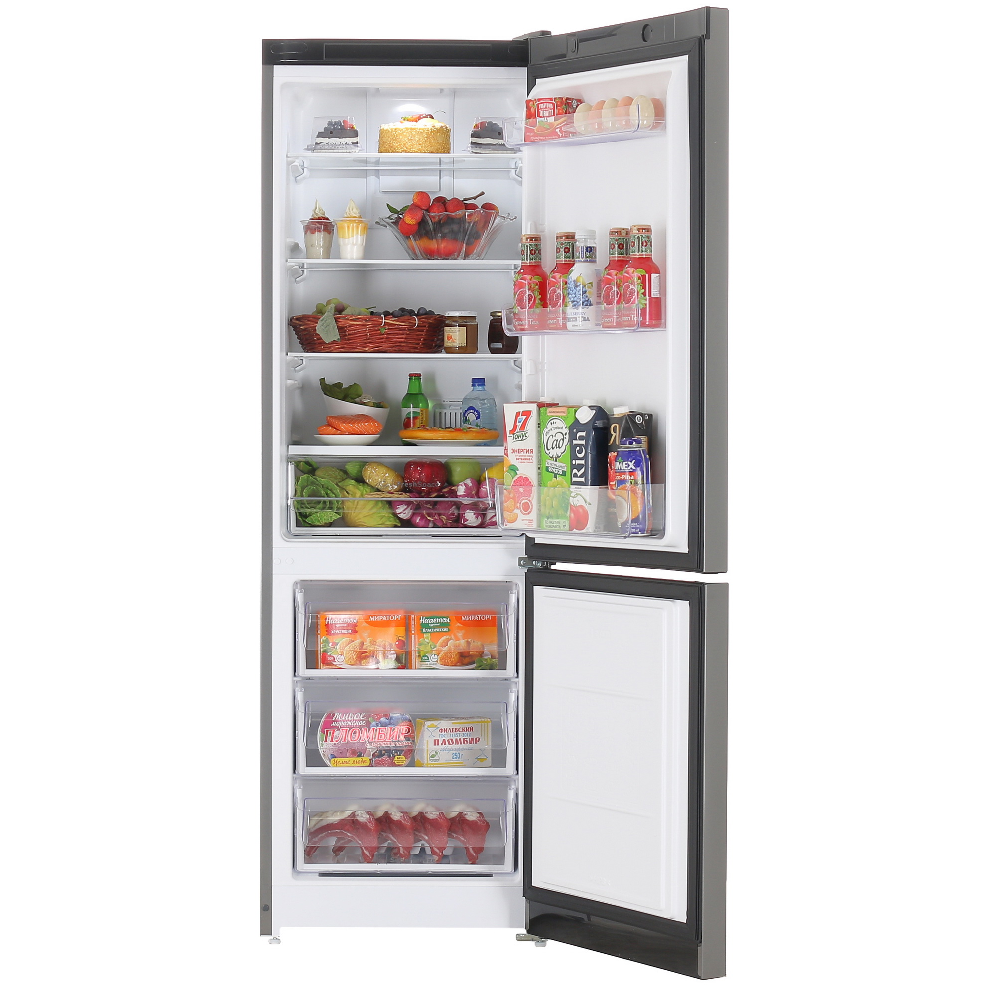 9082297 Холодильник с морозильником   Indesit ITS 5180 NG серый STDN-0070227 - Вид №5