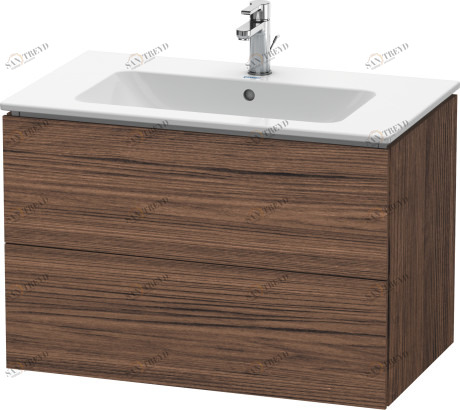 LC624102121 Тумбочка подвесная L-Cube #LC6241 820 x 481 мм Орех темный декор Duravit