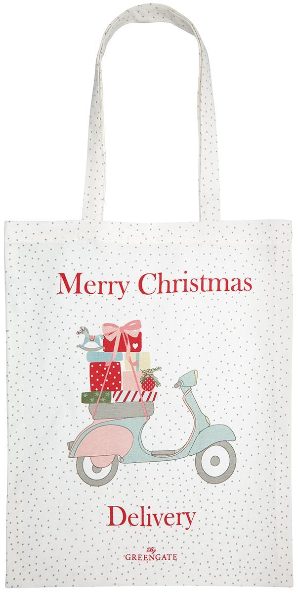 Сумка хлопковая Scooter white Greengate PROBAGCSCO0112